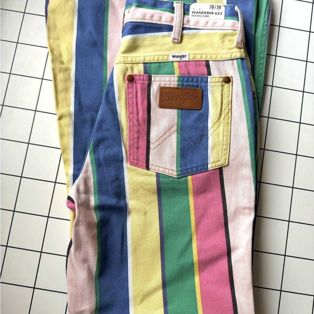 Wrangler RAINBOW POP flare jean NWT